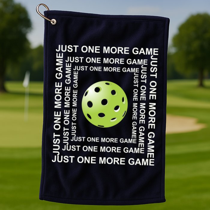 Just One More Game Square | Fun Pickleball Golf Towel