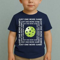 Just One More Game Square | Fun Pickleball Toddler T-Shirt