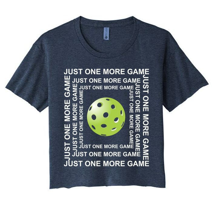 Just One More Game Square | Fun Pickleball Crop Top