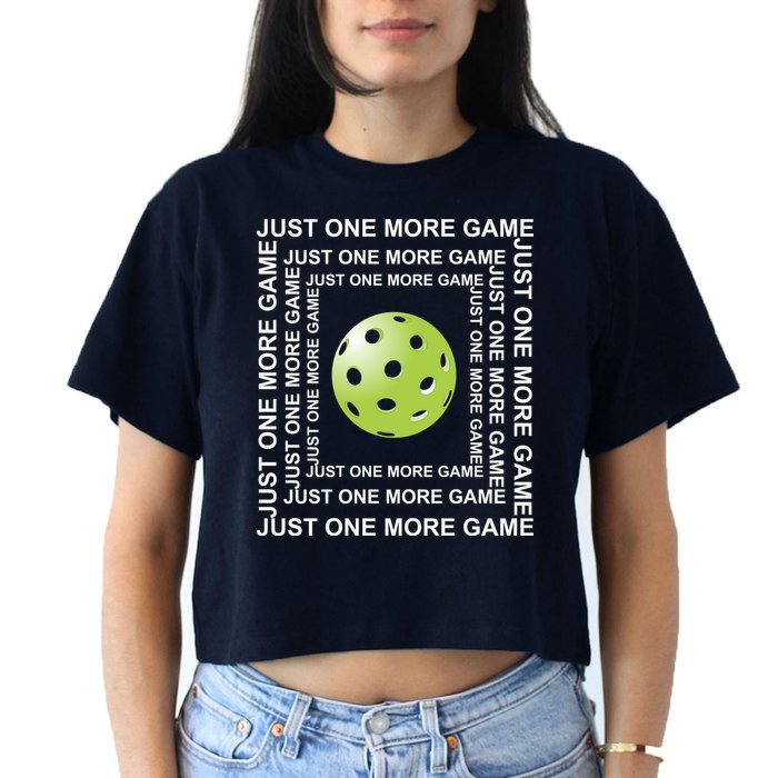 Just One More Game Square | Fun Pickleball Crop Top