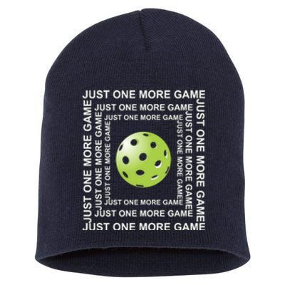 Just One More Game Square | Fun Pickleball Short Acrylic Beanie