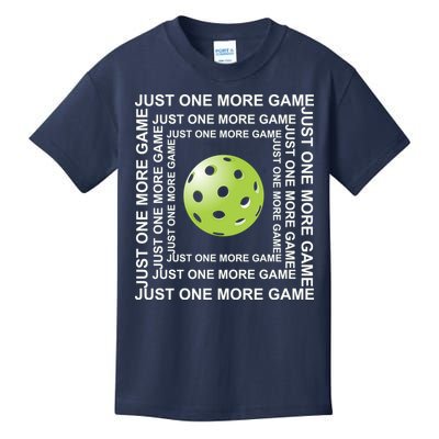 Just One More Game Square | Fun Pickleball Kids T-Shirt