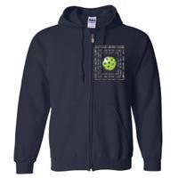 Just One More Game Square | Fun Pickleball Full Zip Hoodie