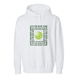 Just One More Game Square | Fun Pickleball Garment-Dyed Fleece Hoodie