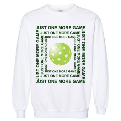 Just One More Game Square | Fun Pickleball Garment-Dyed Sweatshirt