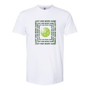 Just One More Game Square | Fun Pickleball Softstyle CVC T-Shirt