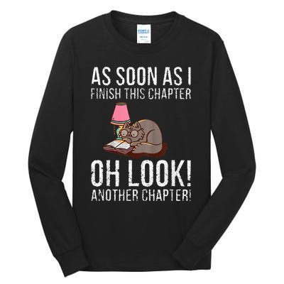 Just One More Chapter Cat 2024 Tall Long Sleeve T-Shirt