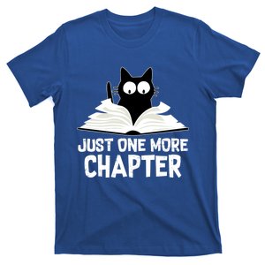 Just One More Chapter Cat Funny Love Cat Black Book T-Shirt