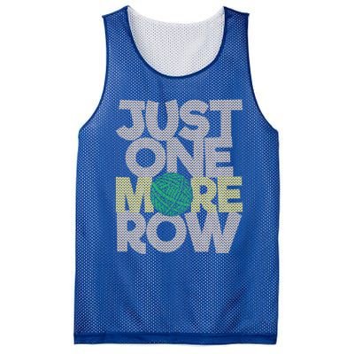 Just One More Row Gift Funny Crochet Crocheting Lover Crocheter Cute Gift Mesh Reversible Basketball Jersey Tank