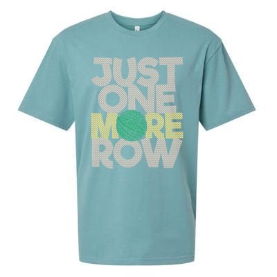 Just One More Row Gift Funny Crochet Crocheting Lover Crocheter Cute Gift Sueded Cloud Jersey T-Shirt