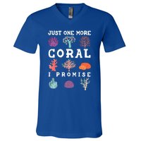 Just One More Coral I Promise Aquarium Fish Tank Coral Reefs Gift V-Neck T-Shirt