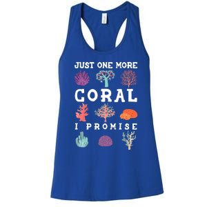 Just One More Coral I Promise Aquarium Fish Tank Coral Reefs Gift Women's Racerback Tank