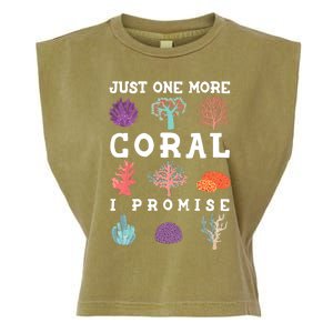 Just One More Coral I Promise Aquarium Fish Tank Coral Reefs Gift Garment-Dyed Women's Muscle Tee