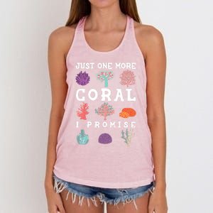 Just One More Coral I Promise Aquarium Fish Tank Coral Reefs Gift Women's Knotted Racerback Tank