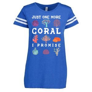 Just One More Coral I Promise Aquarium Fish Tank Coral Reefs Gift Enza Ladies Jersey Football T-Shirt