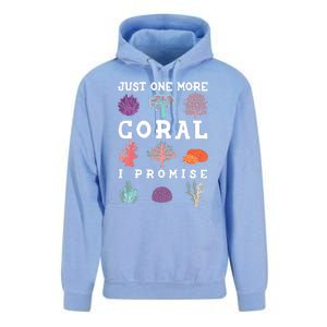 Just One More Coral I Promise Aquarium Fish Tank Coral Reefs Gift Unisex Surf Hoodie