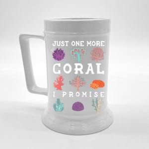 Just One More Coral I Promise Aquarium Fish Tank Coral Reefs Gift Beer Stein