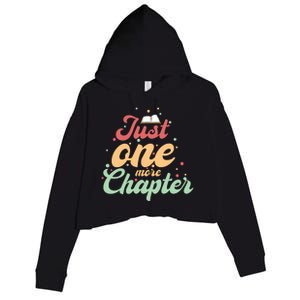 Just One More Chapter” Book Lovers Day Gift Crop Fleece Hoodie