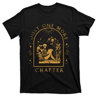 Just One More Chapter Vintage Skeleton Reading Book Reader T-Shirt