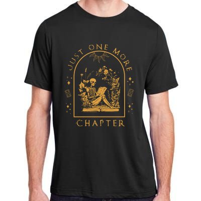 Just One More Chapter Vintage Skeleton Reading Book Reader Adult ChromaSoft Performance T-Shirt