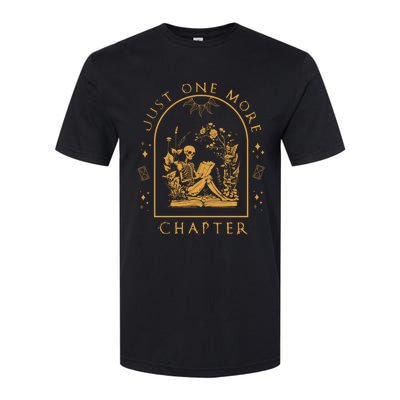 Just One More Chapter Vintage Skeleton Reading Book Reader Softstyle CVC T-Shirt