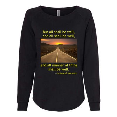 Julian Of Norwich All Shall Be Well Christian Heaven Hope Womens California Wash Sweatshirt