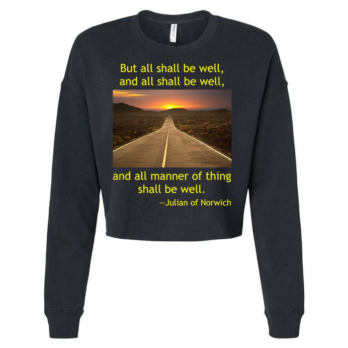 Julian Of Norwich All Shall Be Well Christian Heaven Hope Cropped Pullover Crew
