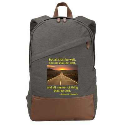 Julian Of Norwich All Shall Be Well Christian Heaven Hope Cotton Canvas Backpack