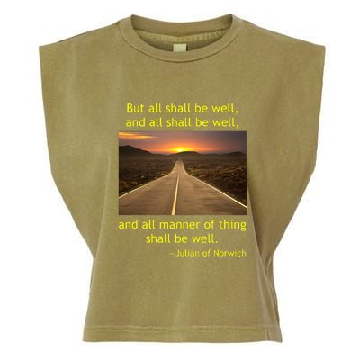 Julian Of Norwich All Shall Be Well Christian Heaven Hope Garment-Dyed Women's Muscle Tee