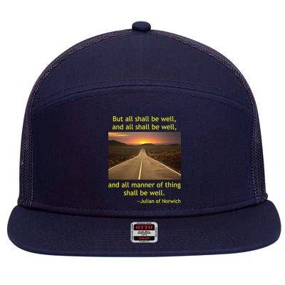 Julian Of Norwich All Shall Be Well Christian Heaven Hope 7 Panel Mesh Trucker Snapback Hat
