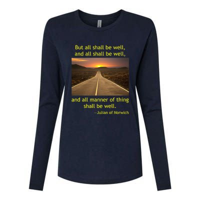 Julian Of Norwich All Shall Be Well Christian Heaven Hope Womens Cotton Relaxed Long Sleeve T-Shirt