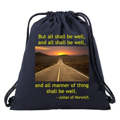 Julian Of Norwich All Shall Be Well Christian Heaven Hope Drawstring Bag