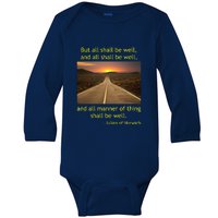 Julian Of Norwich All Shall Be Well Christian Heaven Hope Baby Long Sleeve Bodysuit