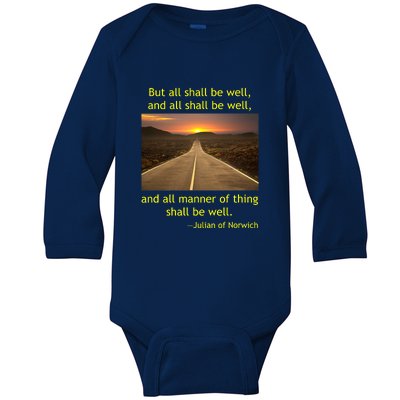 Julian Of Norwich All Shall Be Well Christian Heaven Hope Baby Long Sleeve Bodysuit