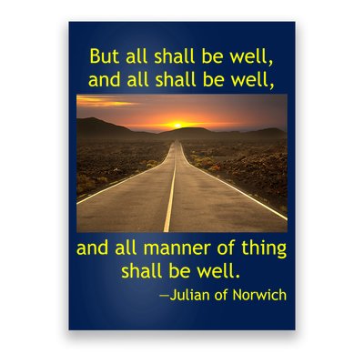 Julian Of Norwich All Shall Be Well Christian Heaven Hope Poster