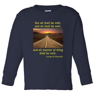 Julian Of Norwich All Shall Be Well Christian Heaven Hope Toddler Long Sleeve Shirt