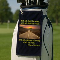 Julian Of Norwich All Shall Be Well Christian Heaven Hope Golf Towel