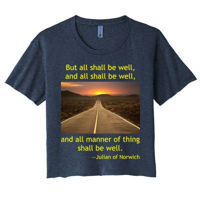 Julian Of Norwich All Shall Be Well Christian Heaven Hope Crop Top