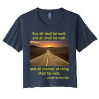 Julian Of Norwich All Shall Be Well Christian Heaven Hope Women's Crop Top Tee