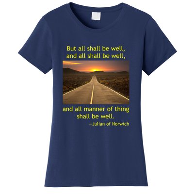 Julian Of Norwich All Shall Be Well Christian Heaven Hope Women's T-Shirt