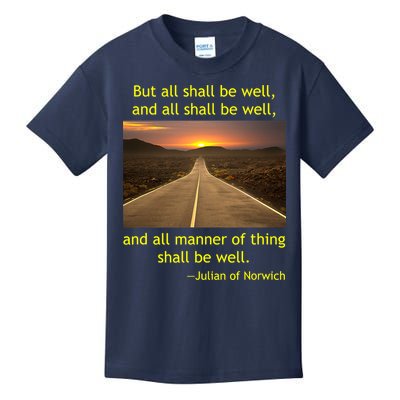 Julian Of Norwich All Shall Be Well Christian Heaven Hope Kids T-Shirt