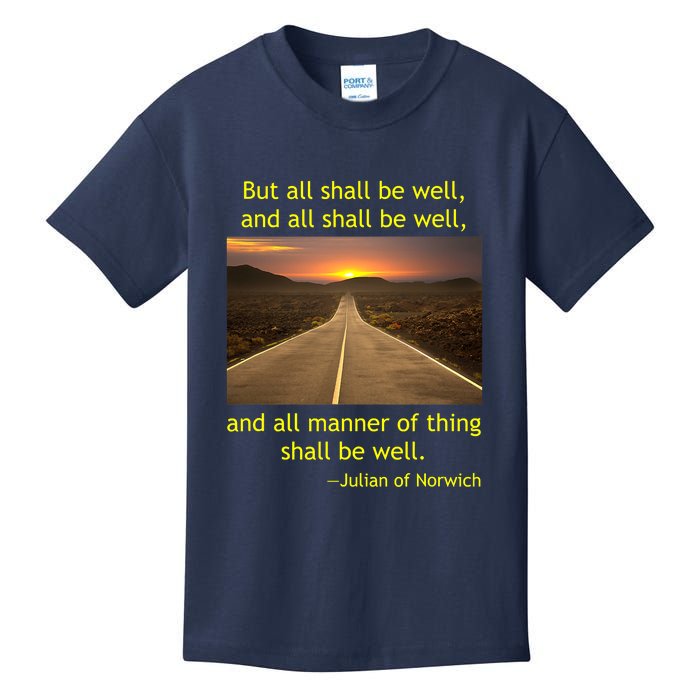 Julian Of Norwich All Shall Be Well Christian Heaven Hope Kids T-Shirt