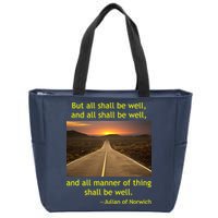 Julian Of Norwich All Shall Be Well Christian Heaven Hope Zip Tote Bag