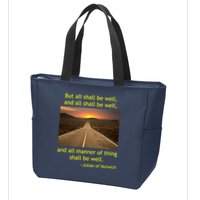 Julian Of Norwich All Shall Be Well Christian Heaven Hope Zip Tote Bag