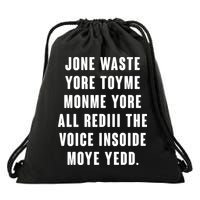 Jone Waste Yore Toye Monme Meme Drawstring Bag