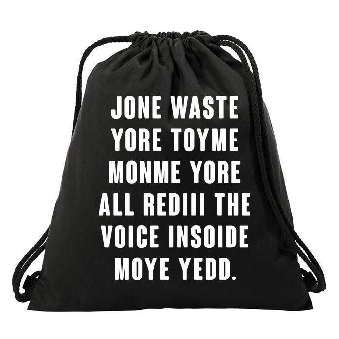 Jone Waste Yore Toye Monme Meme Drawstring Bag