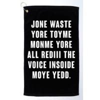 Jone Waste Yore Toye Monme Meme Golf Towel