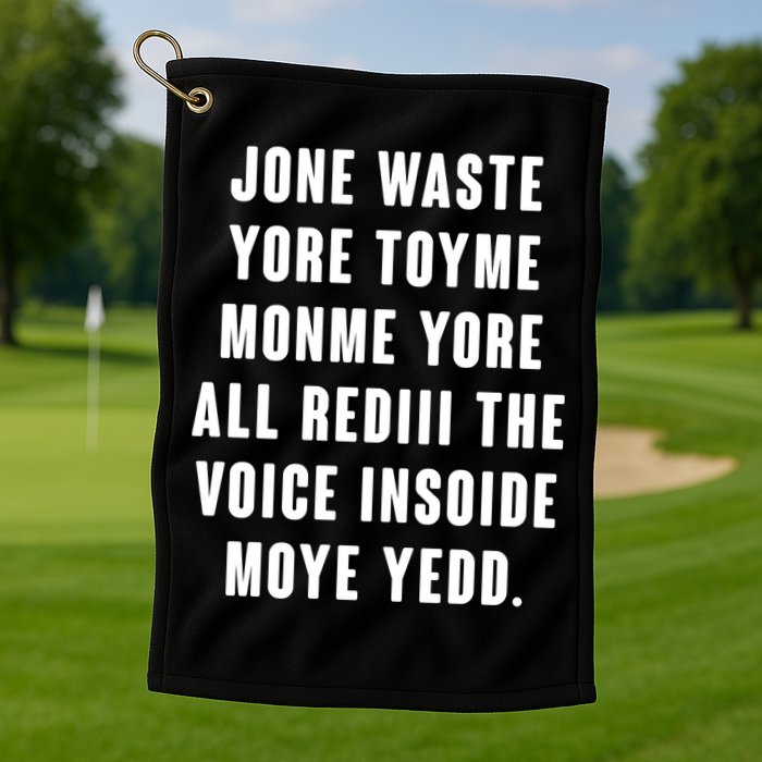 Jone Waste Yore Toye Monme Meme Golf Towel
