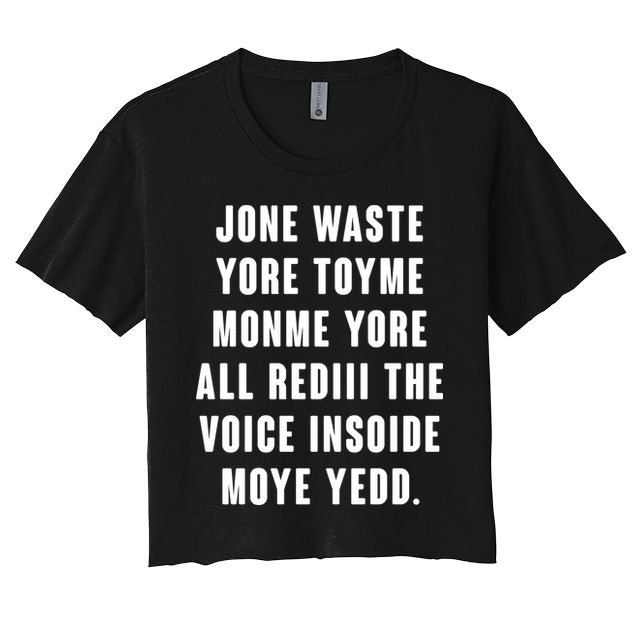 Jone Waste Yore Toye Monme Meme Crop Top