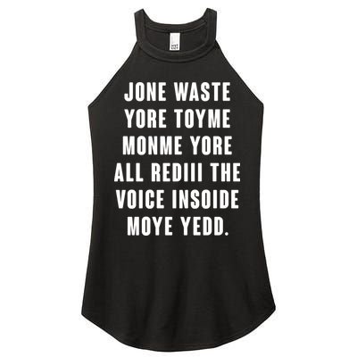 Jone Waste Yore Toye Monme Meme Women's Perfect Tri Rocker Tank